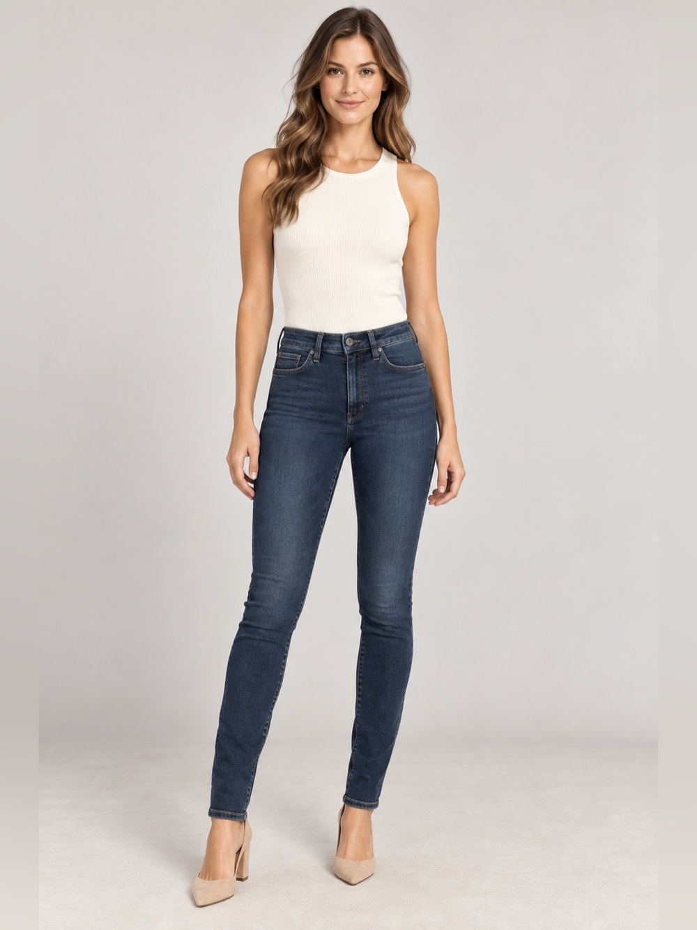 Hudson Barbara High Rise Super Skinny Jeans Dark Wash Size 27 AA0370